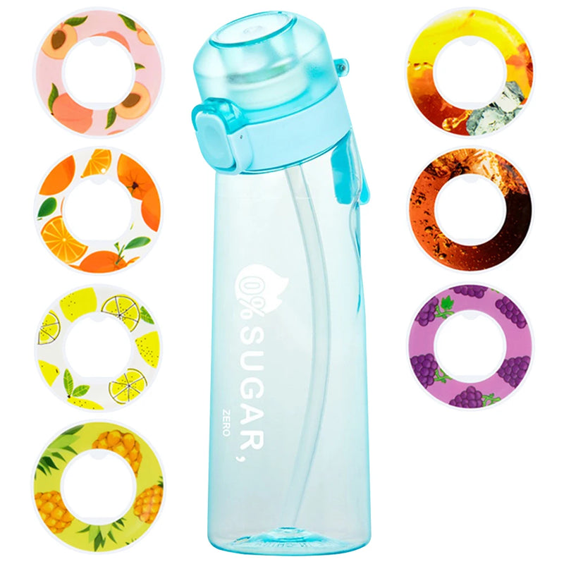 650ML Fruit Flavor Water Cup Leak-Proof with 1/7 Pods Fragrance Smelling Water Bottle Large Capacity for Travel Climbing Hiking