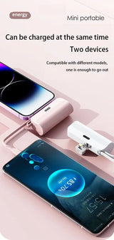 Xiaomi Mini Wireless Power Bank 30000mAh Capsule Large Capacity Portable Fast Charging External Battery For iPhone Type-c New