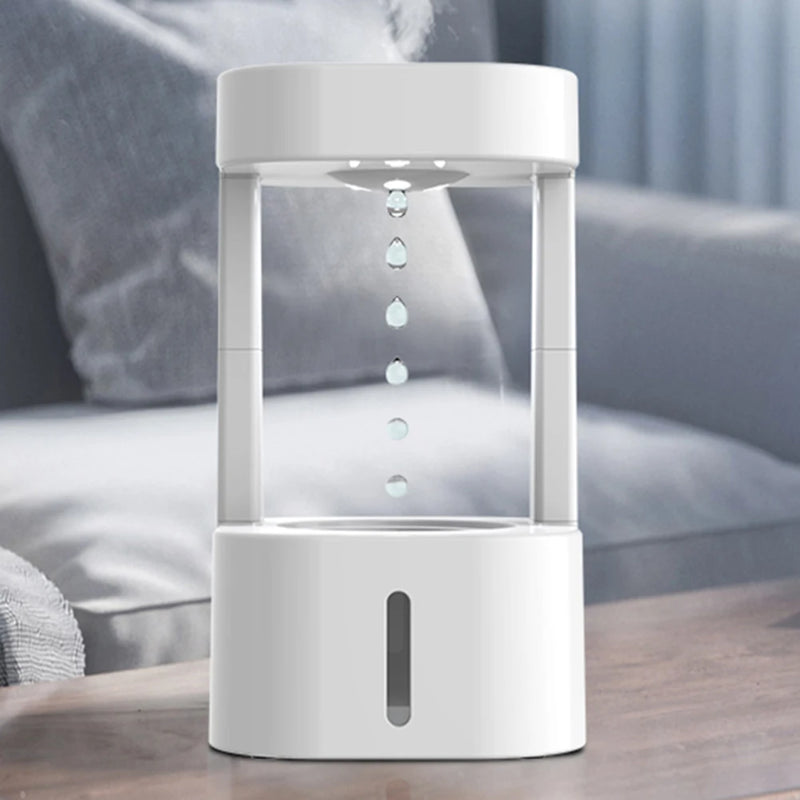 580ml Anti-Gravity Humidifier Water Drop Humidifier with Atmosphere Light Spray Mist Air Humidifier for Bedroom Home Humidifier