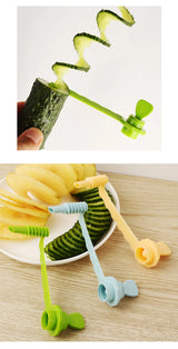 Amazing Vegetable Roll Machine Creative Lazy Man Spiral Cucumber Cutter Whirlwind Potato Slicer Rotating Potato Tart Knife