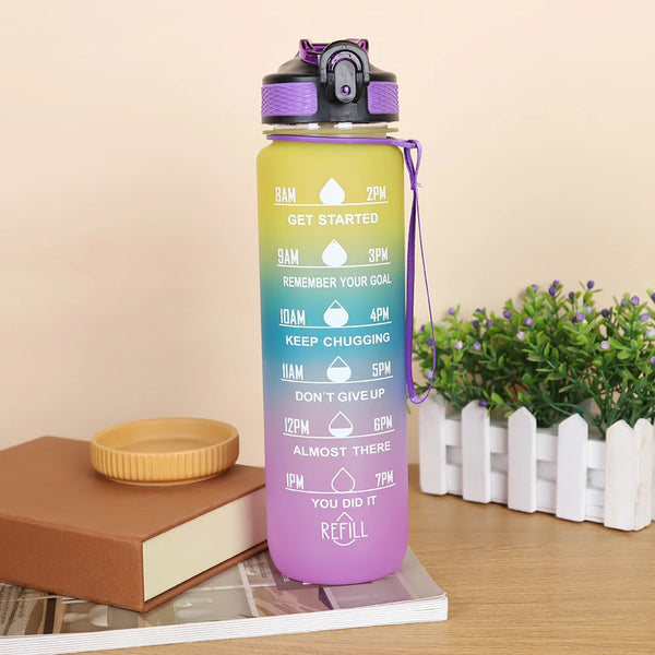 1L Water Bottle Portable Sport Water Bottle Pretty Drink Bottle Leakproof Gym Water Bottle for Outdoor Travel Fitness Cycling