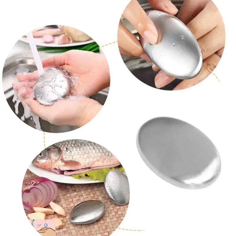 Stainless Steel Soap Kitchen Bar Eliminating Odor Remover Stone Body Cleansers Bath Shower Supplies