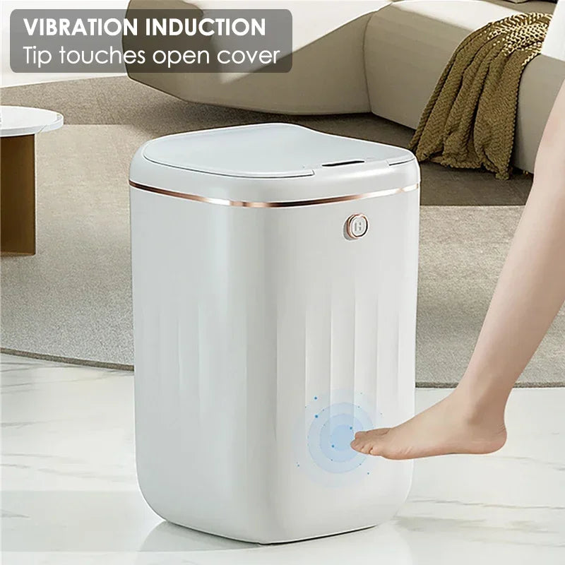 Smart Trash Can 20L Automatic Sensor Battery Powered Garbage Bin Large Capacity Induction Trash Can For Kitchen Bathroom Toilet