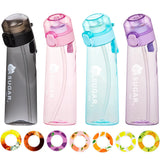 650ML Fruit Flavor Water Cup Leak-Proof with 1/7 Pods Fragrance Smelling Water Bottle Large Capacity for Travel Climbing Hiking