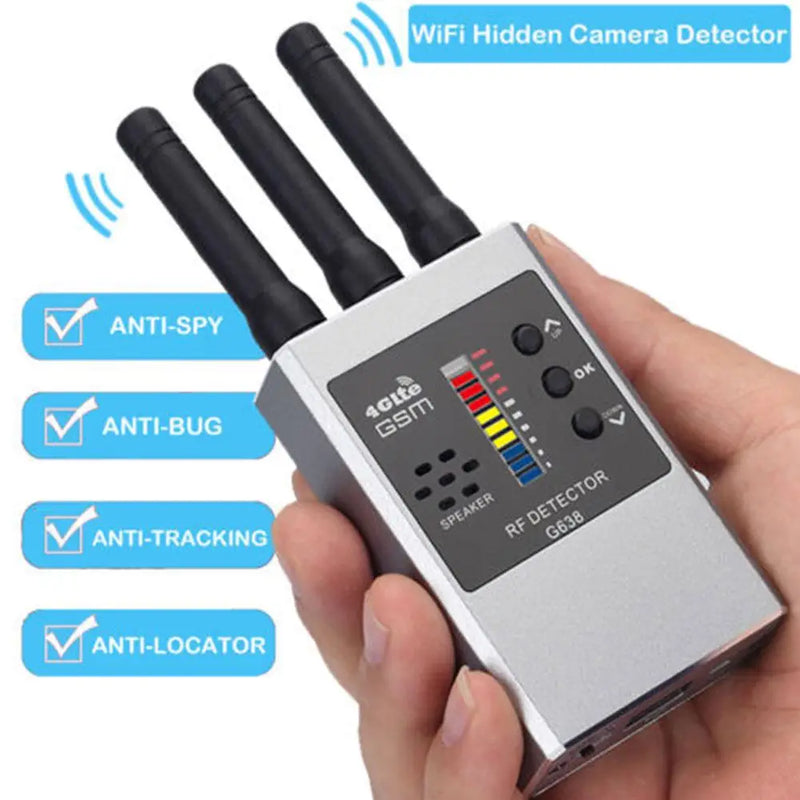 Wireless Anti-Spy Listening Device Detector Bug Phone GPS Tracker RF Signal Finder Wifi Hidden Camera Detect Anti-Camera Scanner