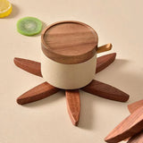 Tree Design Stand Wooden Trivets Decorative Anti Scald Heat Resistant Table Mat Coaster Wood Placemats Pot