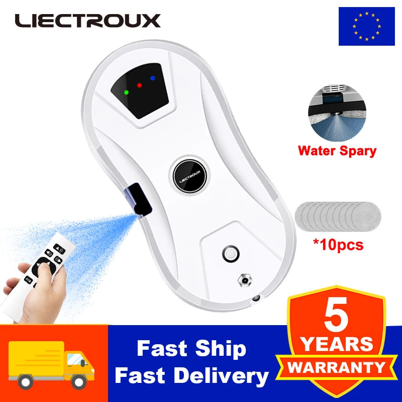 Window Cleaning Robot Liectroux YW610 Water Spray,Ultrathin Window Robot Vacuum Cleaner