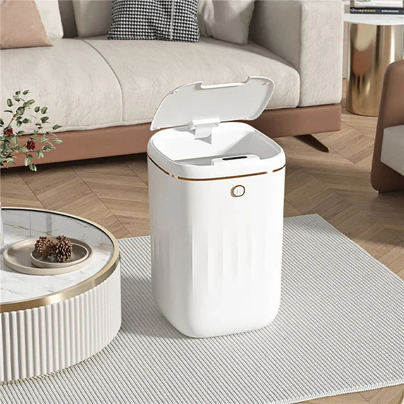 Smart Trash Can 20L Automatic Sensor Battery Powered Garbage Bin Large Capacity Induction Trash Can For Kitchen Bathroom Toilet