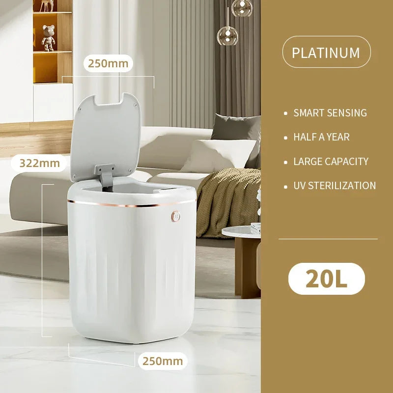 Smart Sensor Trash Can Automatic Garbage Bin Rechargeable Touchless Dustbin for Kitchen Toilet Wastebasket with Lid 22/20L