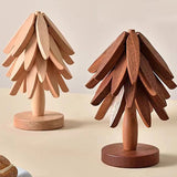 Tree Design Stand Wooden Trivets Decorative Anti Scald Heat Resistant Table Mat Coaster Wood Placemats Pot