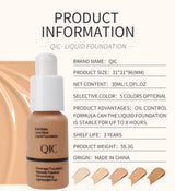 Liquid Foundation Concealer Face Naturally Flawless Matte Oil-Control Waterproof Long Lasting Foundation 30ml 5 Colors Optional