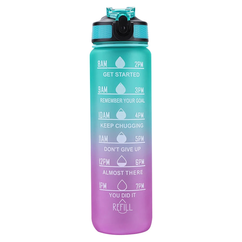 1L Water Bottle Portable Sport Water Bottle Pretty Drink Bottle Leakproof Gym Water Bottle for Outdoor Travel Fitness Cycling