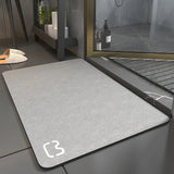 Pure Colour Simple Diatomaceous Earth Bathroom Mat Bathroom Doorway Non-slip Foot Mat Quick-drying Bathroom Carpet