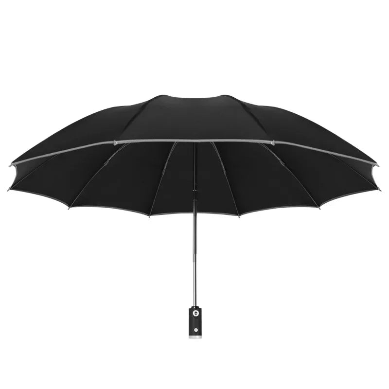 For xiaomi Automatic Umbrella With Flashlight Female Male Luxury Business Windproof Umbrellas Men Rain Women Anti-UV Parasol