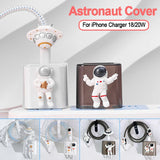 18/20W Charger 3D Astronaut Protector Cover Charging Cable Winder Spiral Case Protector Kit For Apple iPhone Charger Adapter