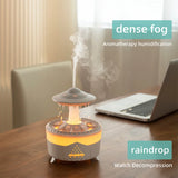 Remote Control Rotating Umbrella Waterdrop Aromatherapy Machine Ultrasonic Air Humidifier with LED Light for Home Aroma Diffuser