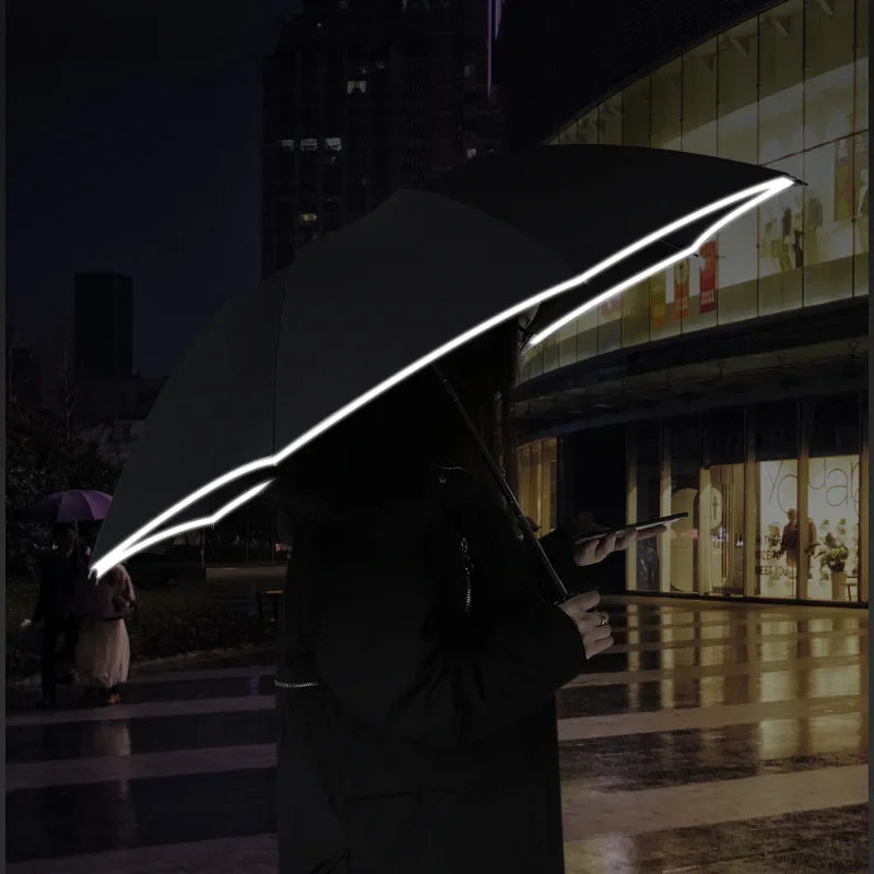 For xiaomi Automatic Umbrella With Flashlight Female Male Luxury Business Windproof Umbrellas Men Rain Women Anti-UV Parasol