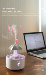 Creative Umbrella Water Drop Air Humidifier with Colorful Light Raindrop Aroma Essential Oil Diffuser Aromatherapy Humidifier