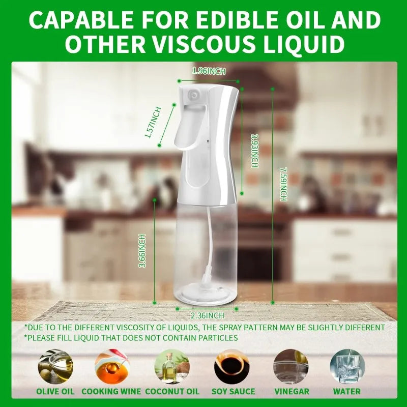 Olive Oil Glass Sprayer 200ml 300ml BBQ Oil Spray Bottle Cooking Baking Vinegar Mist Barbecue Spray Bottle Kitchen Air Fryer