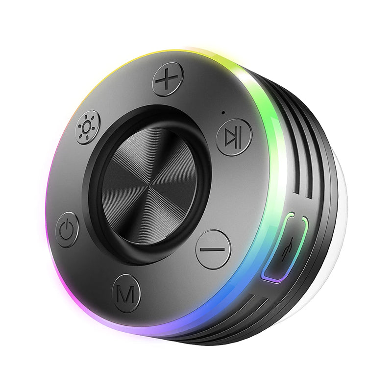 Mini Bluetooth Speaker Shower Speaker Subwoofer with Suction Cup/RGB Light HandsFree Call/FM Radio Stereo Subwoofer For Bathroom