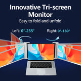 15.6 inch Portable Triple-screen Monitor Laptop Expansion Screen 1920*1080 Resolution Easy Installation for 15-17 inch Laptop