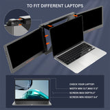 11.6 Inch Portable Monitor Laptop Triple Dual Extender Screen Full View 1920x1080 IPS FHD Folded Display For 13.0-17.3In Laptops