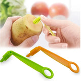 New Vegetable Roll Rotary Chipper Spiral Slicer Fruit Cucumber Blade Kitchen Eco- Friendly Food Processing Utensils Green Color