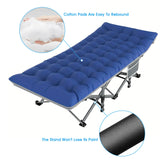 190*71cm Folding Camping Cot for Adult, Portable Sleeping Cot with Mattress, Outdoor Heavy Duty Cot Bed for Camp with Carry Bag