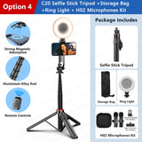 1300mm Magnetic Selfie Stick Tripod for iPhone Magsafe,Hidden Clamp & 1/4" Thread Compatible Android Smartphone & Action Camera