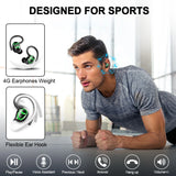 Wireless Earbuds, Bluetooth 5.3 Headphones with Dual Mic, 48H Playtime LED Display Wireless Sports Headphones.