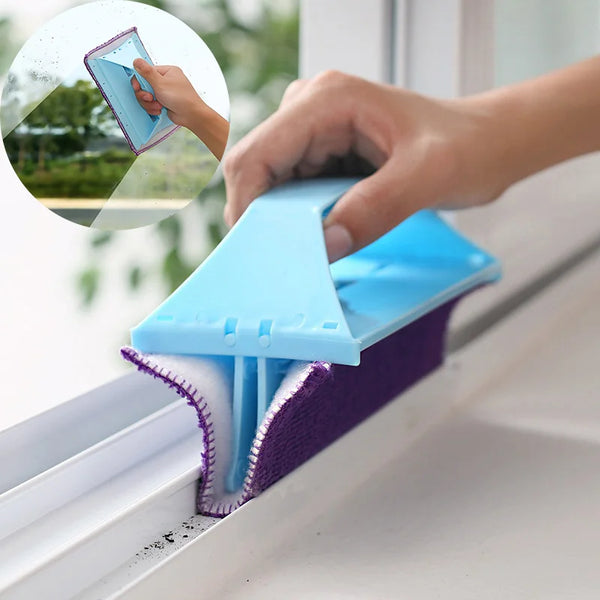 Window Glass Wiper Groove Gap Cleaning Brush Household Window Track Slot Sweep Ash Cleaner Brush Creative Cleaning Tools