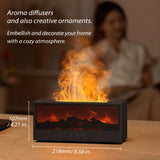 Colorful Flame Fireplace Aroma Diffuser Air Humidifier with Timer Remote and Waterless Auto Off for Home Office Birthday Gifts