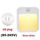 TxxCvv Motion Sensor LED Night Lights EU Plug Dimmable Cabinet Light For Baby Bedside Bedroom Corridor Night Lamp Home lighting