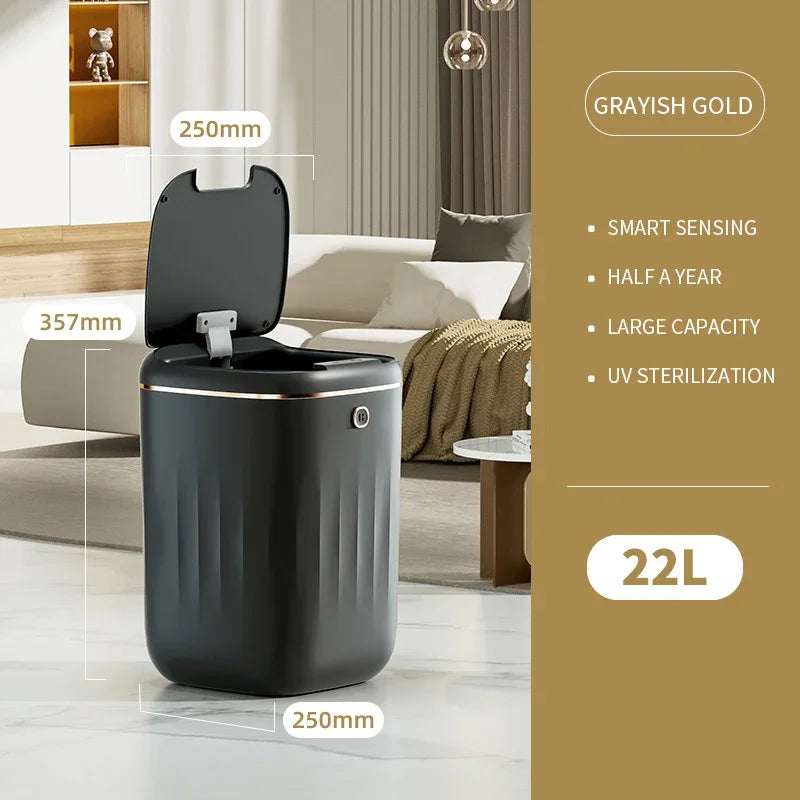 Smart Sensor Trash Can Automatic Garbage Bin Rechargeable Touchless Dustbin for Kitchen Toilet Wastebasket with Lid 22/20L