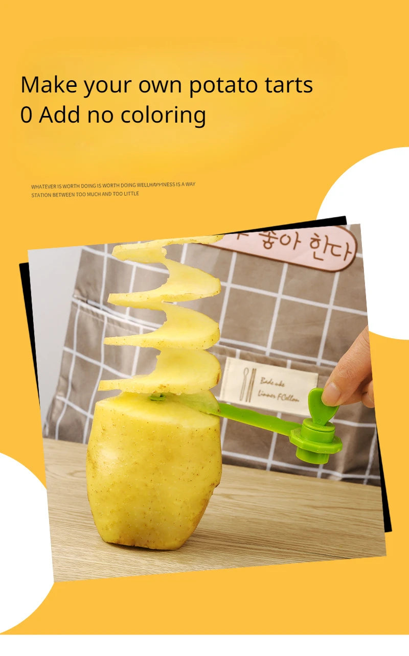 Amazing Vegetable Roll Machine Creative Lazy Man Spiral Cucumber Cutter Whirlwind Potato Slicer Rotating Potato Tart Knife