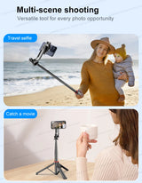 1300mm Magnetic Selfie Stick Tripod for iPhone Magsafe,Hidden Clamp & 1/4" Thread Compatible Android Smartphone & Action Camera