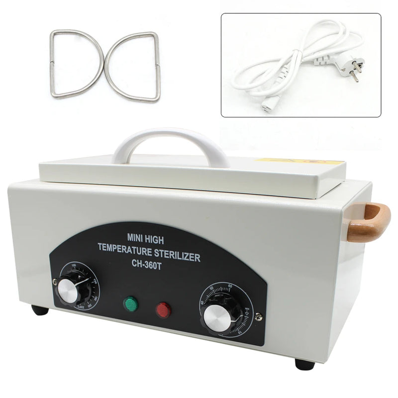 220V 1.9L 300W Dry Heat Sterilizer Portable Autoclave Dental Utensils Beauty Salon Nail Tools Disinfection Machine With Timer