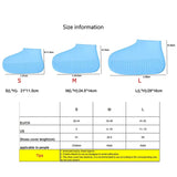 1Pair Reusable Waterproof Rain Shoe Covers Silicone Outdoor Rain Boot Overshoes Walking Shoes Accessories Protectors Shoes Cover