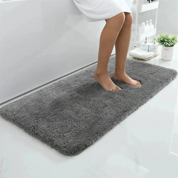 Kitinjoy Soft Bathroom Plush Rug Absorbent Quick Dry Bath Mat Shower Pad Floor Protector Decor Non-Slip Live Room Bedroom Carpet