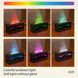 Colorful Flame Fireplace Aroma Diffuser Air Humidifier with Timer Remote and Waterless Auto Off for Home Office Birthday Gifts