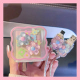 3D Pink Flower 18W 20W Charger Protection Cover Cute Bear USB Cable Winder Protector Shell Case For iPhone Huawei Xiaomi Samsung