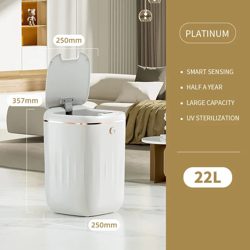 Smart Sensor Trash Can Automatic Garbage Bin Rechargeable Touchless Dustbin for Kitchen Toilet Wastebasket with Lid 22/20L