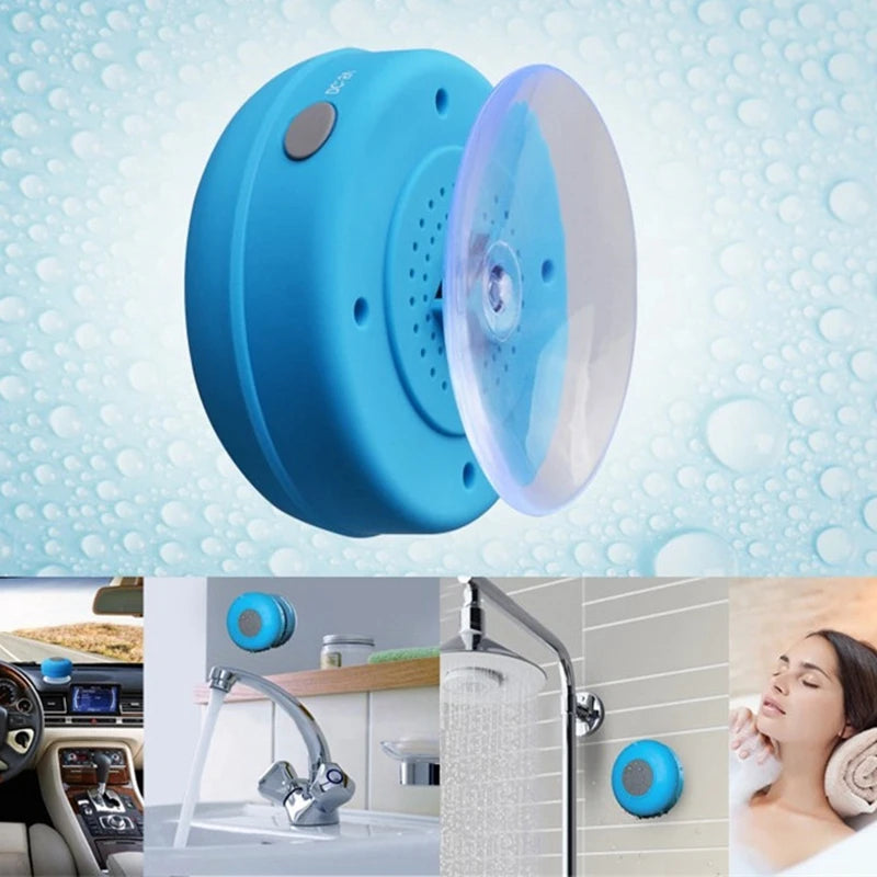 BT Speaker Wireless Waterproof Shower Bathroom Large Suction Cup Stereo Speaker Mini Portable Outdoor Sports Loudspeaker