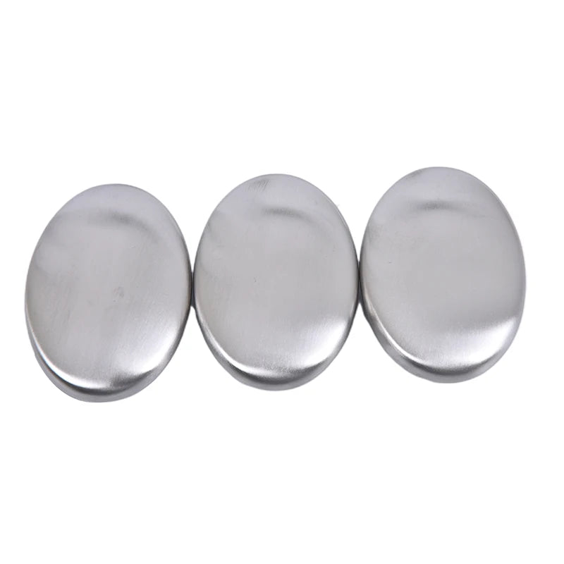 Stainless Steel Soap Oval Shape Deodorize Smell From Hands Retail Magic Eliminating Odor Kitchen Bar Chef Soap DropShip