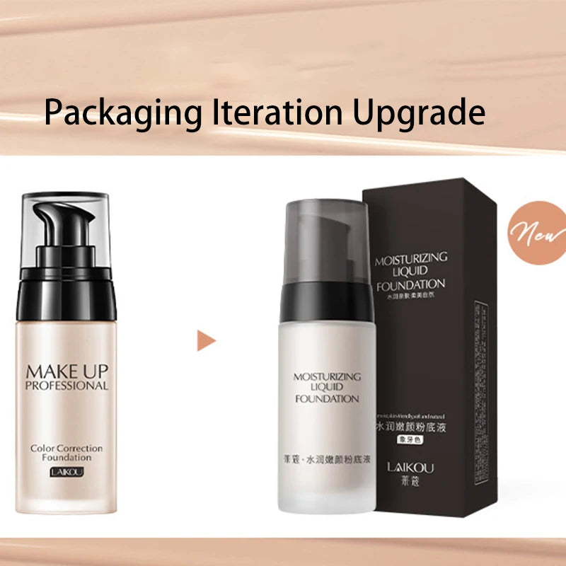 LAIKOU Makeup Base Face Liquid Foundation BB Cream Concealer Moisturizer Oil-control Whitening Waterproof Maquiagem Makeup 40g