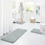 Kitinjoy Soft Bathroom Plush Rug Absorbent Quick Dry Bath Mat Shower Pad Floor Protector Decor Non-Slip Live Room Bedroom Carpet