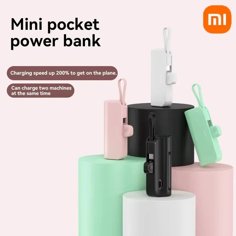 Xiaomi Mini Wireless Power Bank 30000mAh Capsule Large Capacity Portable Fast Charging External Battery For iPhone Type-c New