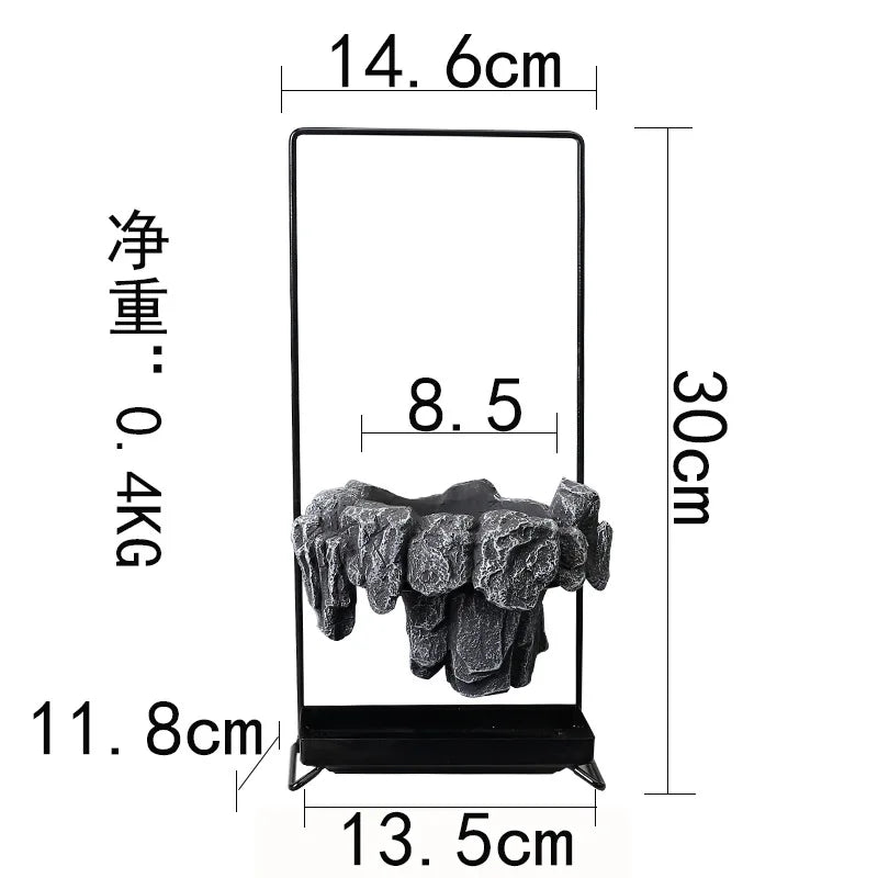 Creative Bamboo succulent pot rich tree bonsai iron tree rice bamboo indoor floating island suspended iron micro landscape pot