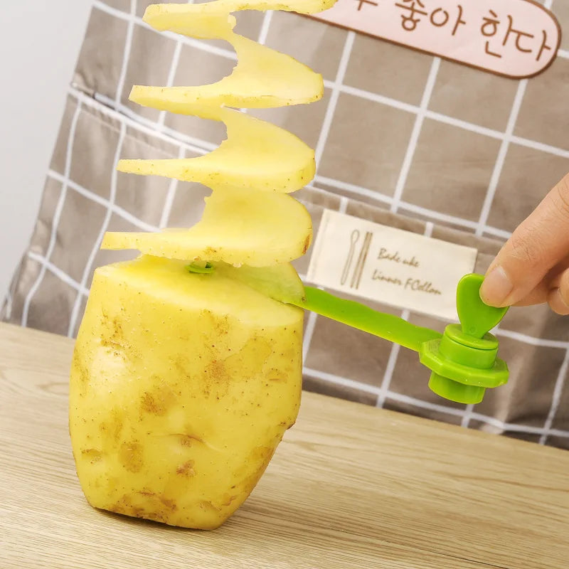 Amazing Vegetable Roll Machine Creative Lazy Man Spiral Cucumber Cutter Whirlwind Potato Slicer Rotating Potato Tart Knife