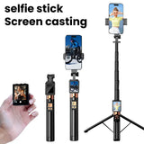 Smartphone Tirpod Multi functional automatic shooting with LED screen mirroring selfie stick Rear camera dedicated selfie stick